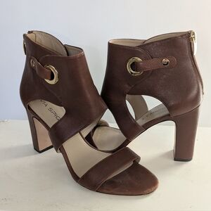 Via Spiga Chocolate Brown Heeled Sandals